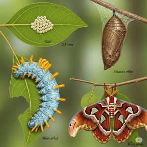 ciclo vitale Attacus atlas