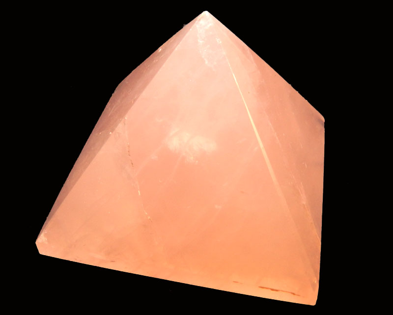 Piramide Di Quarzo Rosa Antico Egitto - Fermacarte Decorativo Per Fortuna E Benessere - Foto 9