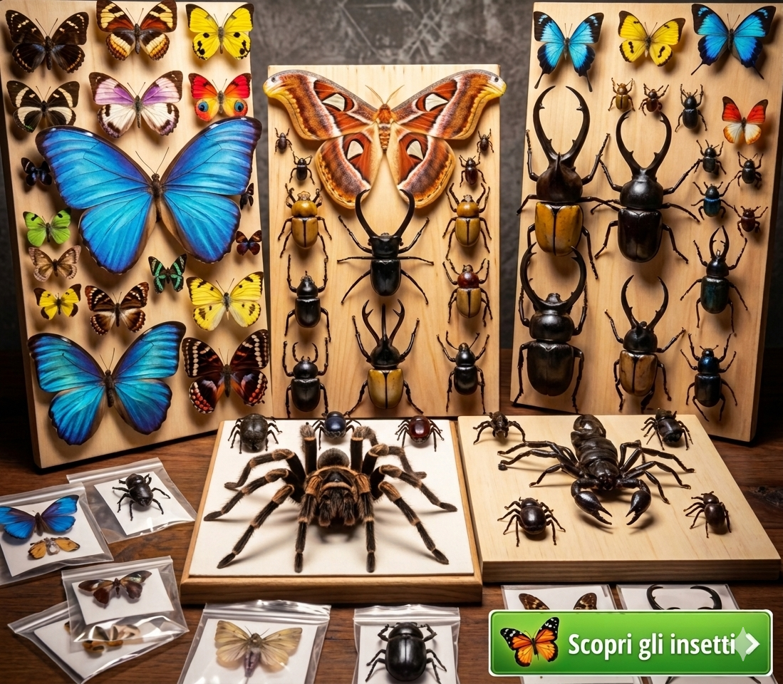 Insetti e Farfalle da Collezione dal Mondo